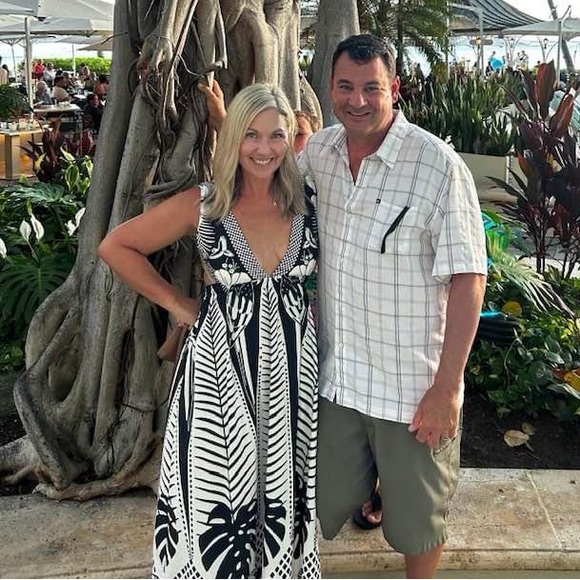 Farm Rio black and white, backless dress. - Picture 3 of 4